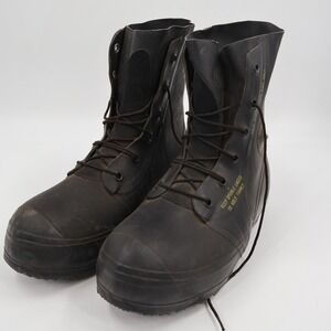 US Military Mickey Mouse Boots Mens 12W Black Rubber Extreme Cold Weather 1976